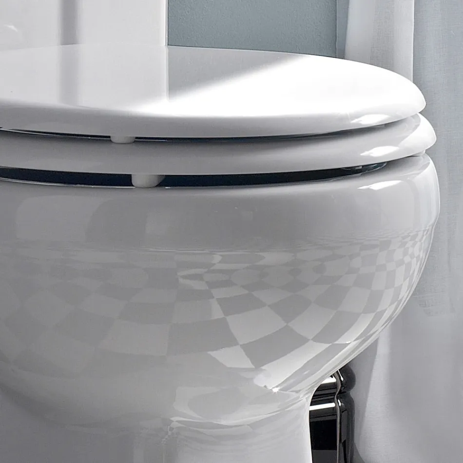Water Monoblocco Vintage in Ceramica Bianca con Cassetta Made in Italy – Marwa Viadurini